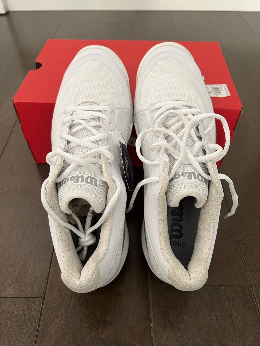 Wilson Women’s White Athletic Tennis Shoes with Lace-Up Closure